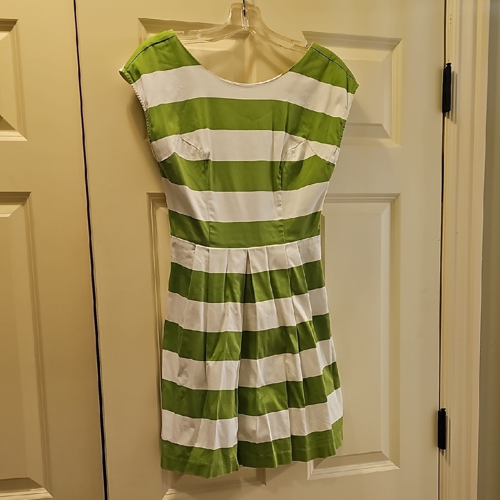 Forever 21 Juniors Dress with Green and White Stripes
